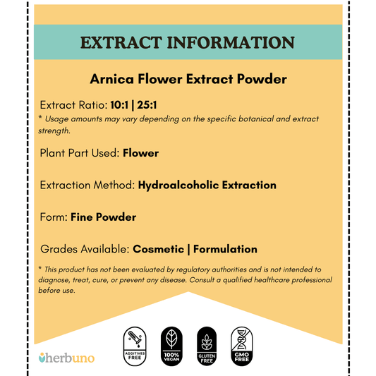 Arnica Flower Extract Powder - Arnica montana - Herbuno.Com