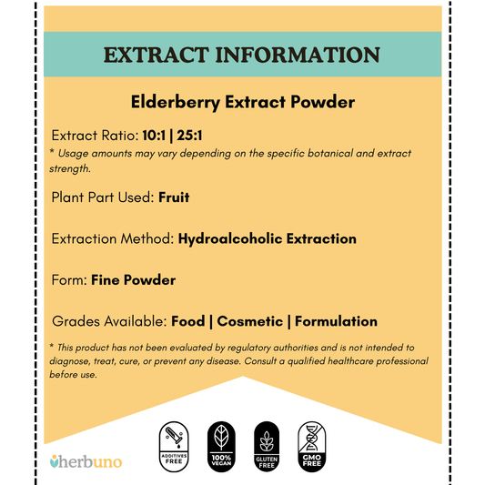 Elderberry Extract Powder - Sambucus nigra - Herbuno.Com