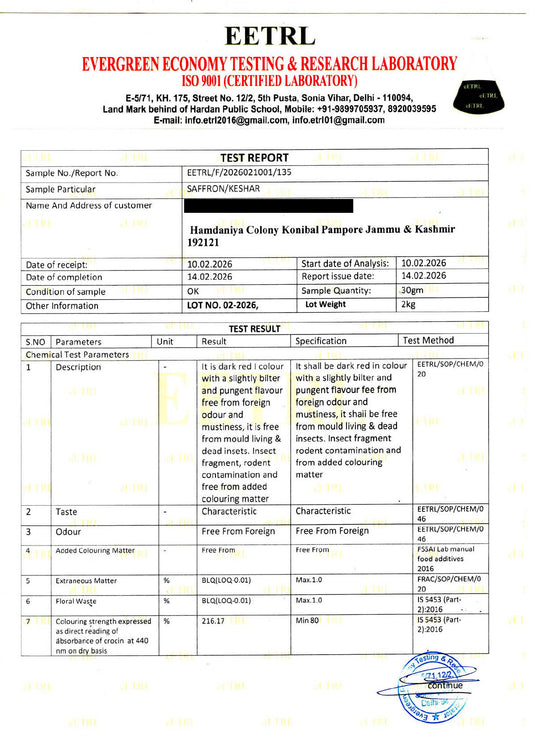 Kashmiri Saffron (Kesar / Mongra) Dried Stigmas - Crocus sativus - Herbuno.Com