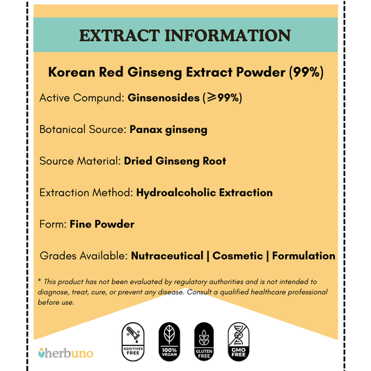 Korean Red Ginseng 99% Extract Powder - Herbuno.Com