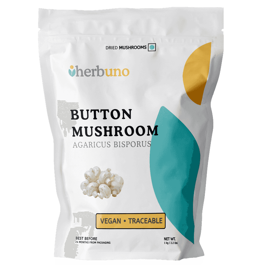 Dehydrated Button Mushrooms - Versatile Cooking Essential - Herbuno