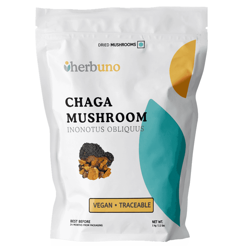 Dehydrated Chaga Mushroom - Antioxidant Superfood - Herbuno