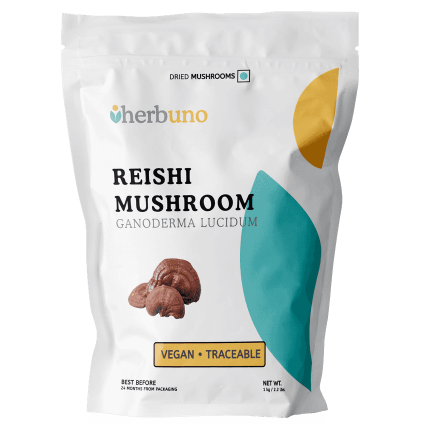 Dehydrated Reishi Mushroom Slices - Ganoderma - Herbuno