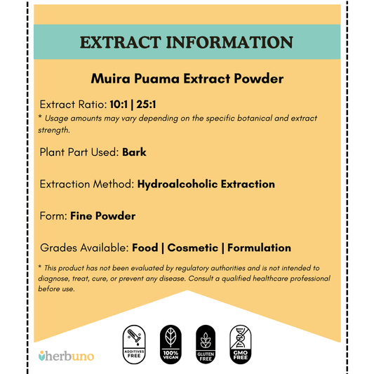 Muira Puama Extract Powder - Herbuno.Com