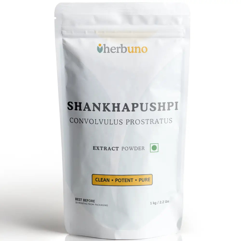 Shankhapushpi Extract Powder - Caffeine-Free Supplement - Herbuno