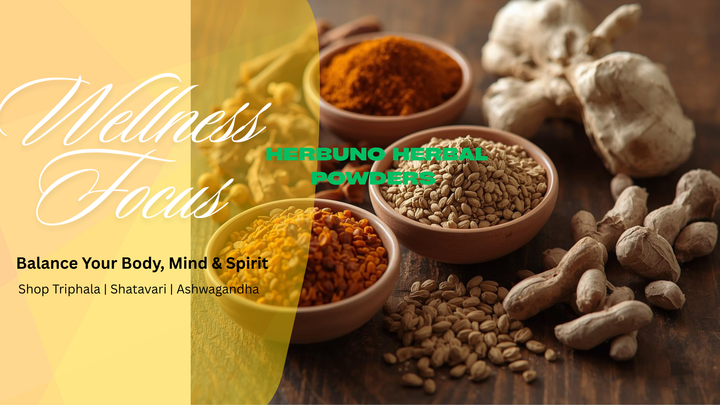 Unlock the Power of Herbal Powders: Triphala, Shatavari &amp; Ashwagandha by Herbuno
