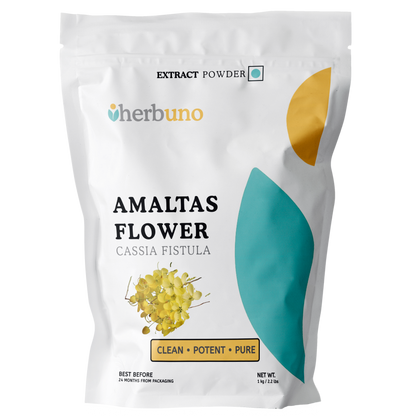 Amaltas Flower Extract Powder - Cassia fistula - Herbuno.Com