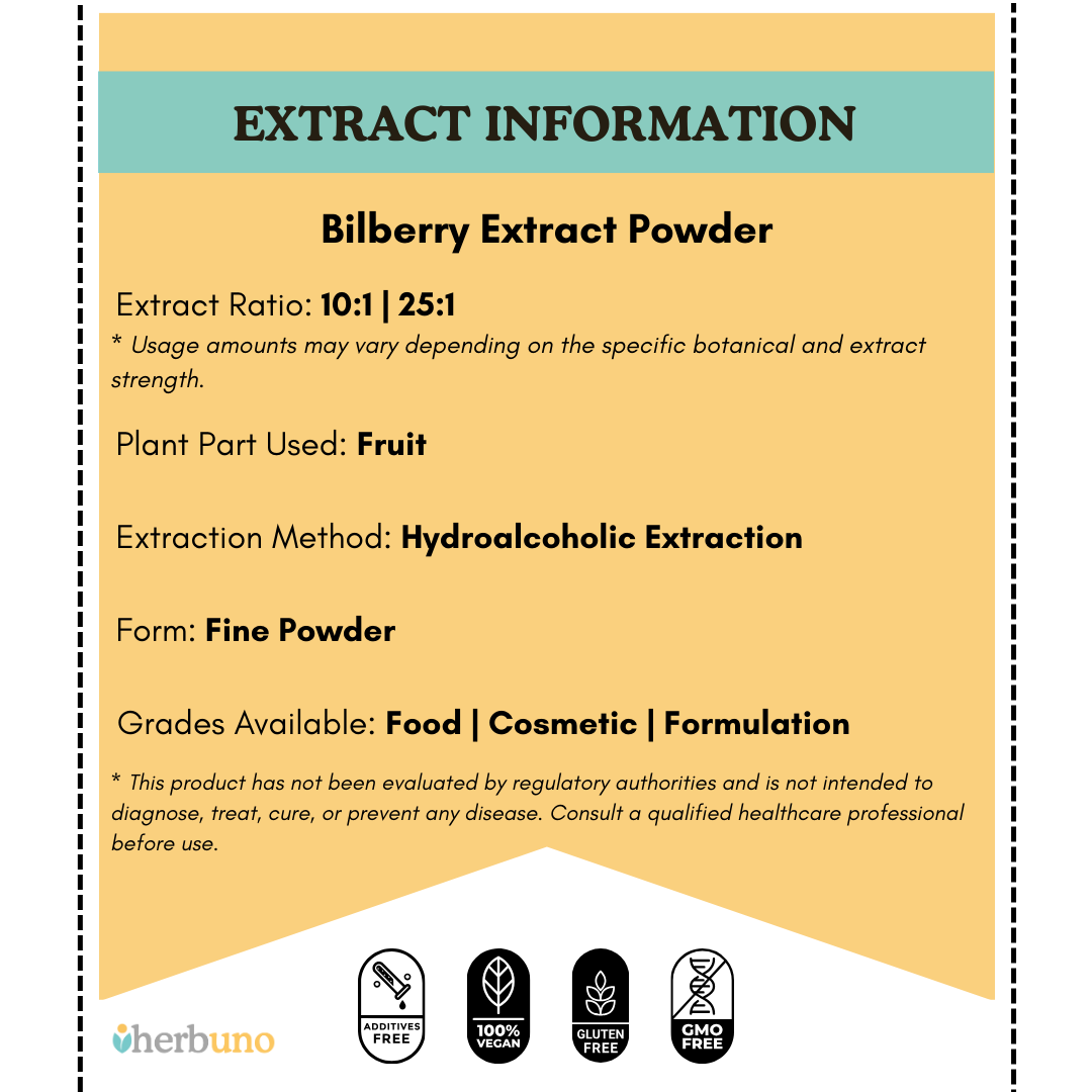 Bilberry Extract Powder - Herbuno.Com