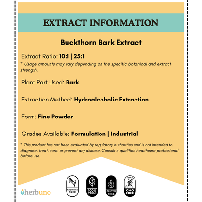 Buckthorn Bark Extract Powder - Rhamnus frangula - Herbuno.Com