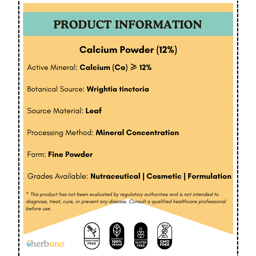 Calcium (12%) — from Wrightia tinctoria  - Bulk Supplier India  - shop_name