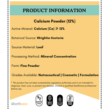 Calcium (12%) — from Wrightia tinctoria  - Bulk Supplier India  - shop_name