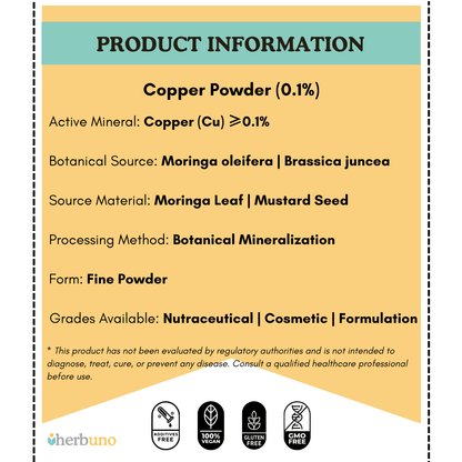 Copper (0.1%) — from Moringa Leaf & Mustard Seed  - Bulk Supplier India  - shop_name