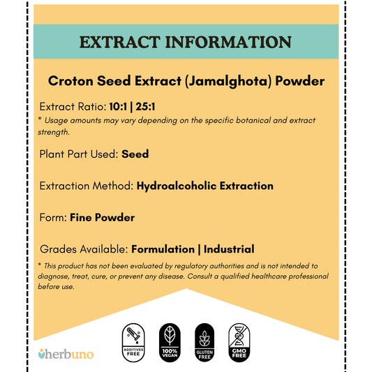 Croton Seed Extract (Jamalghota) Powder - Croton Tiglium - Herbuno.Com
