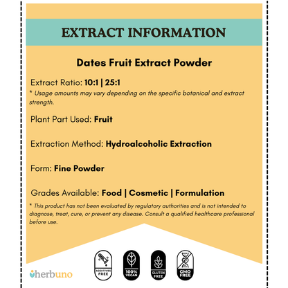 Dates Fruit Extract Powder - Phoenix dactylifera - Herbuno.Com