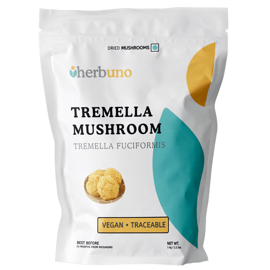 Dehydrated Tremella Mushroom - Tremella fuciformis - Herbuno.Com