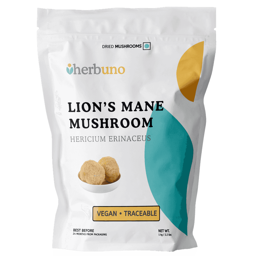 Dried Lion’s Mane Mushroom Slices - Herbuno.Com