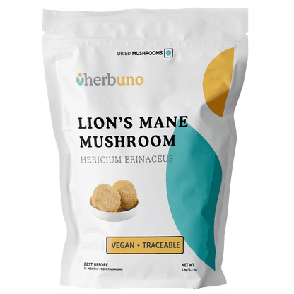 Dried Lion’s Mane Mushroom Slices - Herbuno.Com