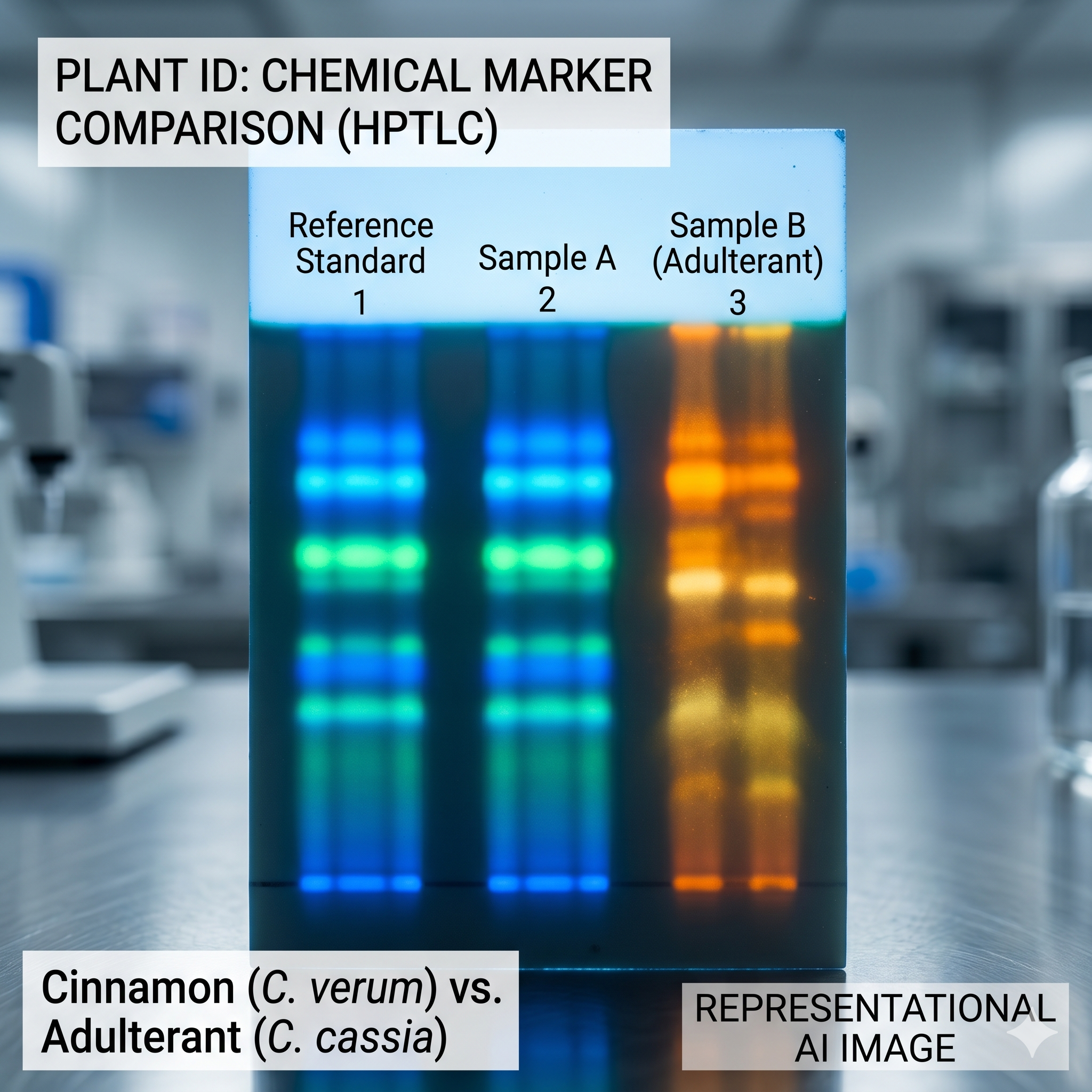 Microscopy and HPTLC species verification process