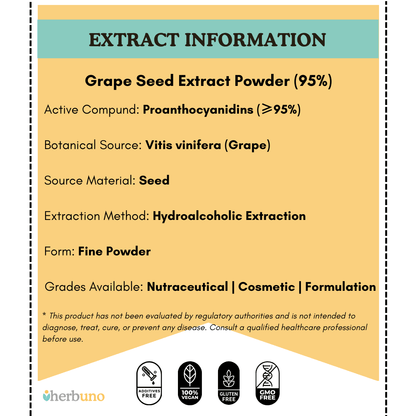 Grape Seed Extract Powder 95% - Vitis vinifera  - Bulk Supplier India  - shop_name