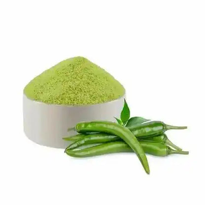 Green-Chilli Powder - Fresh Capsicum Heat - Herbuno.Com
