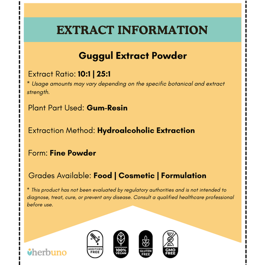Guggul Extract Powder - Commiphora wightii - Herbuno.Com