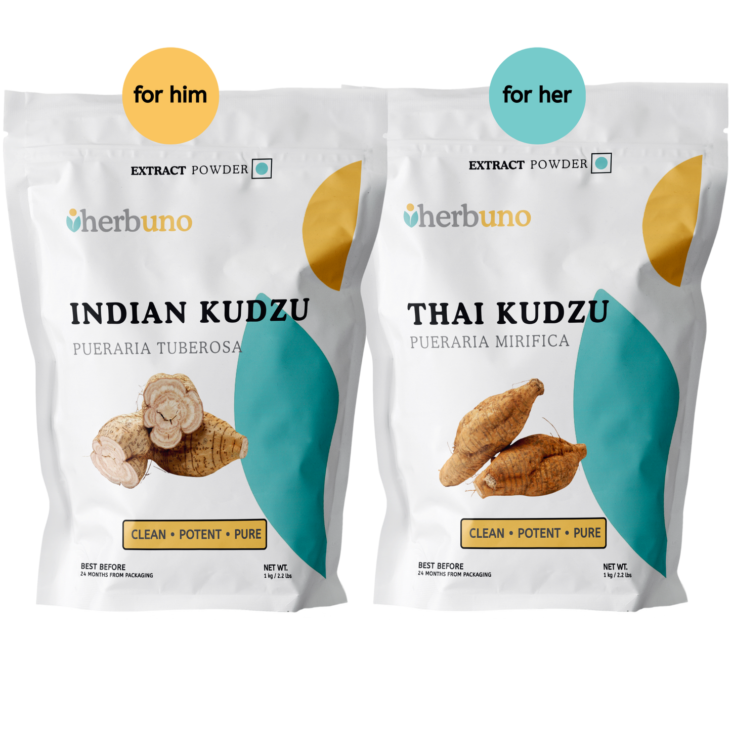 Him & Her Kudzu Vitality Bundle - Herbuno.Com