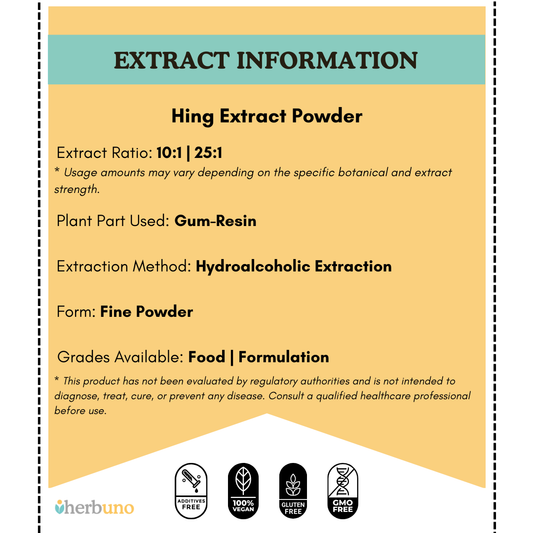 Hing Extract Powder - Asafoetida - Ferula foetida - Herbuno.Com