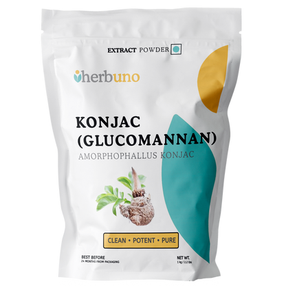 Konjac (Glucomannan) 95% Powder - Herbuno.Com