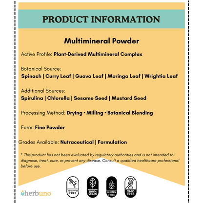 Multimineral Powder — Botanical & Algal Blend Extract Powder  - Bulk Supplier India  - shop_name