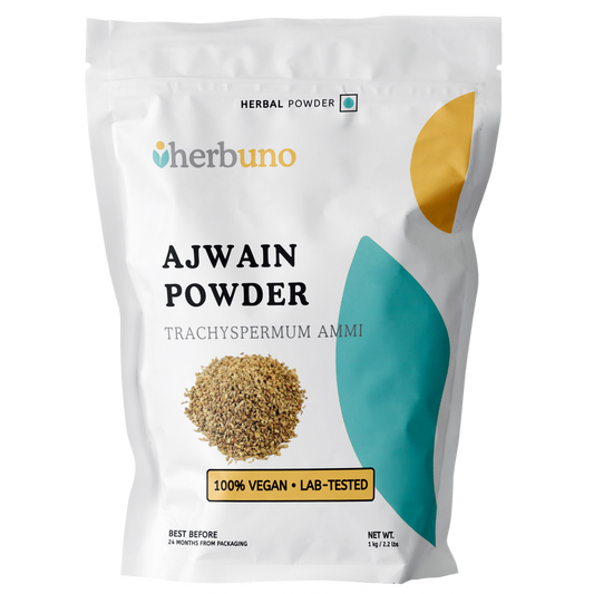 Organic Ajwain / Bishop’s Weed (Trachyspermum ammi) Powder - Herbuno (Gausyn Global LLP)