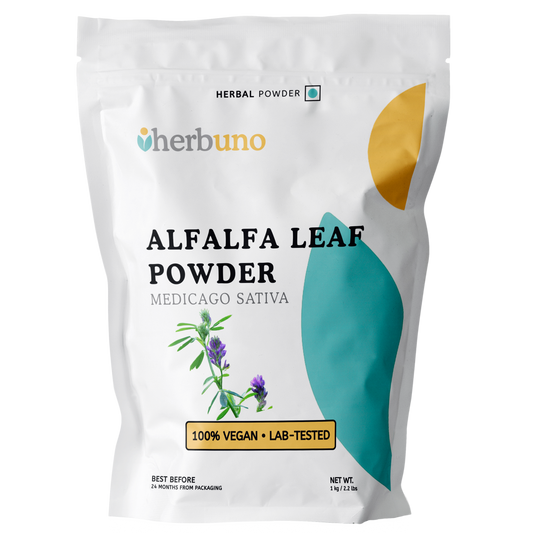 Organic Alfalfa / Lucerne (Medicago sativa) Leaf Powder - Herbuno.Com