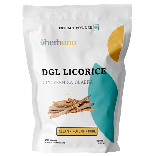 Organic Deglycyrrhizinated Licorice (DGL) Extract Powder - Glycyrrhiza glabra - Herbuno.Com