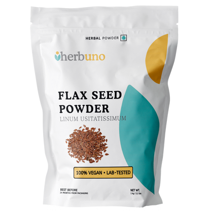 Organic Flax Seed (Linum usitatissimum) Powder - Herbuno.Com