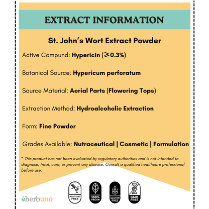 St John's wort Extract Powder (0.3 % Hypericin) - Hypericum perforatum  - Bulk Supplier India  - shop_name