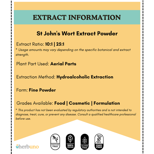 St John's wort Extract Powder - Hypericum perforatum - Herbuno.Com