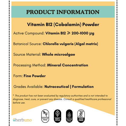 Vitamin B12 — from Chlorella vulgaris  - Bulk Supplier India  - shop_name