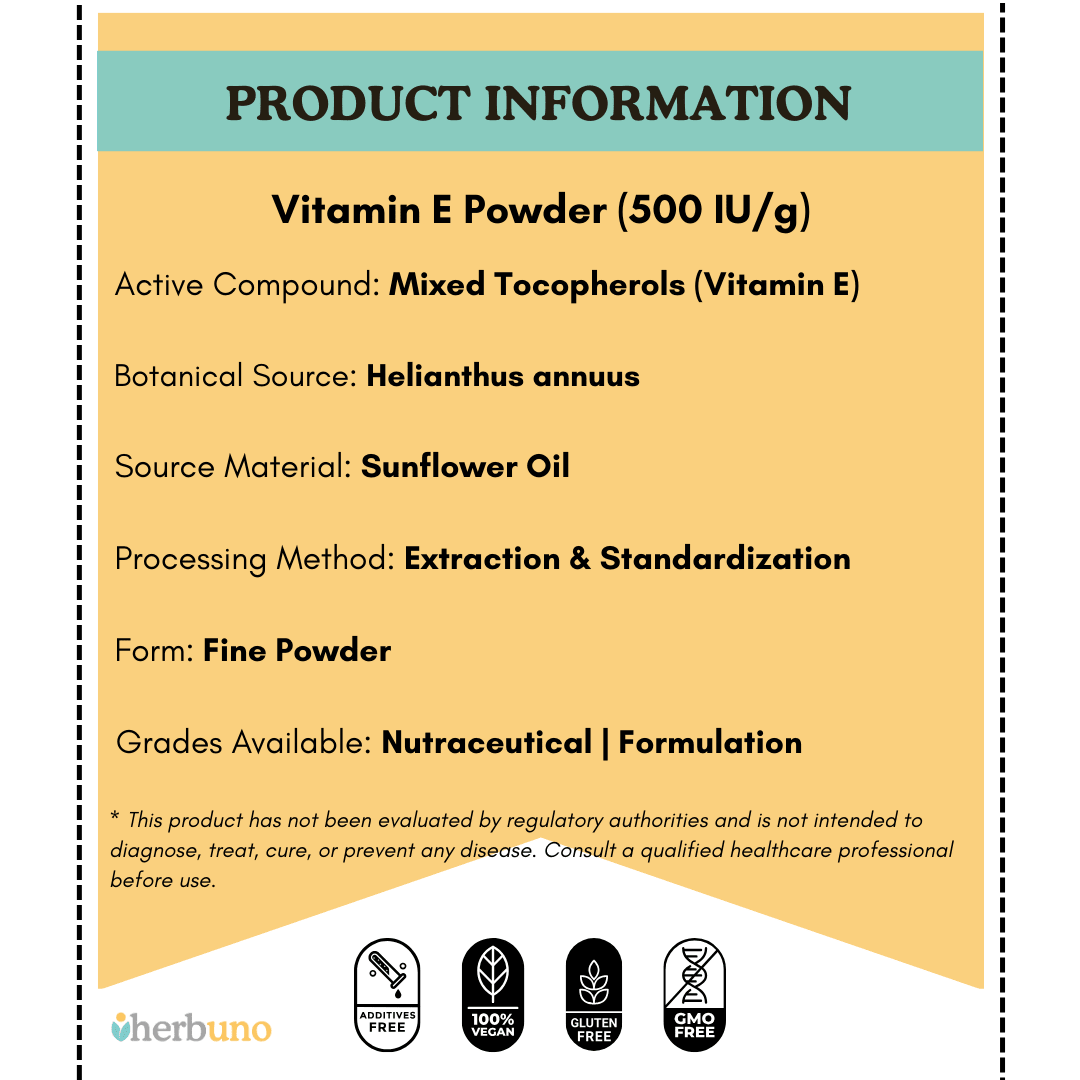 Vitamin E (500 IU/g) — from Sunflower  - Bulk Supplier India  - shop_name