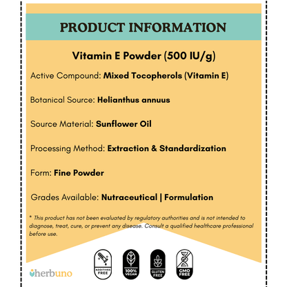 Vitamin E (500 IU/g) — from Sunflower  - Bulk Supplier India  - shop_name
