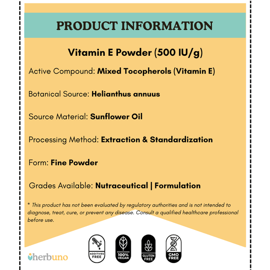 Vitamin E (500 IU/g) — from Sunflower - Herbuno.Com