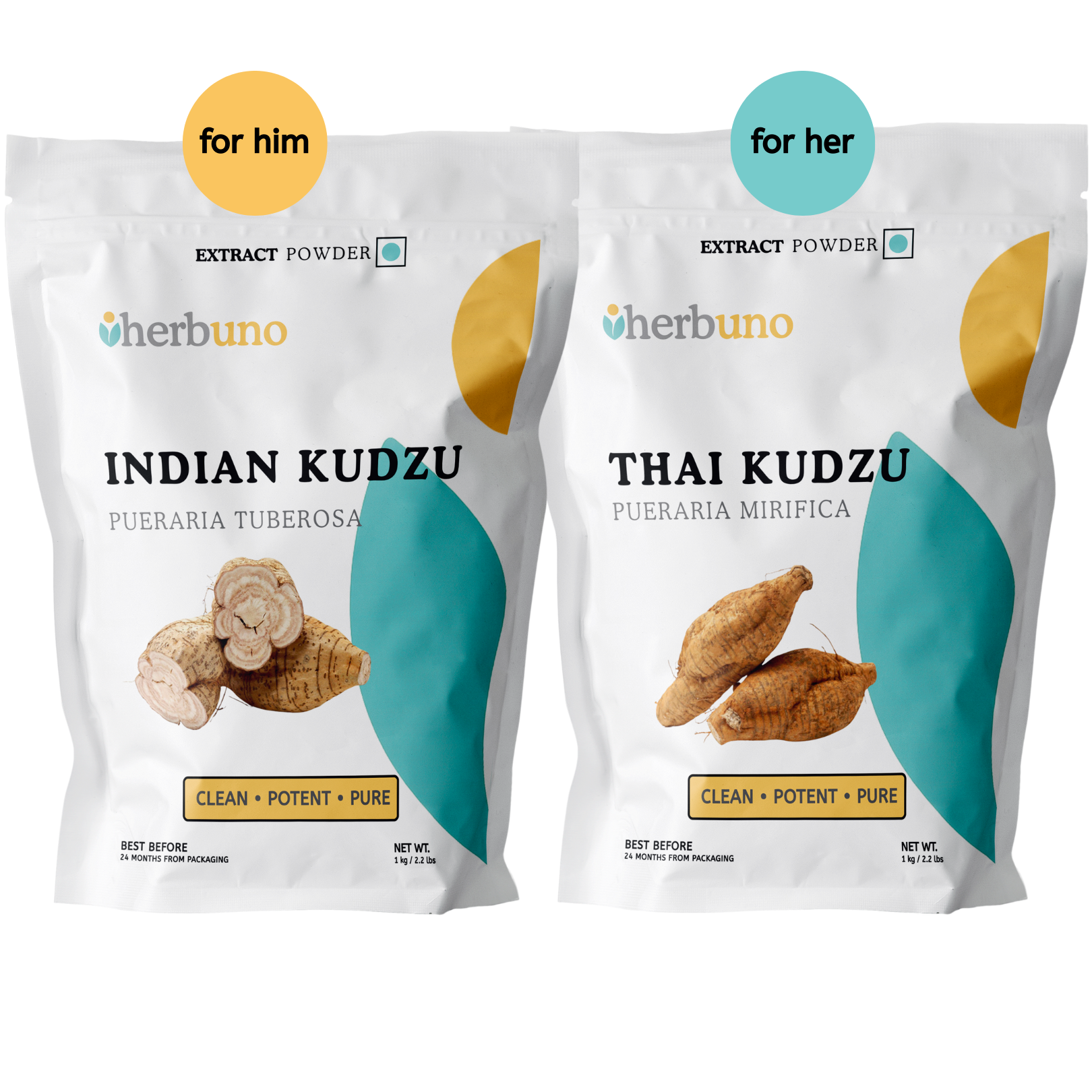 Him & Her Kudzu Vitality Bundle - Herbuno