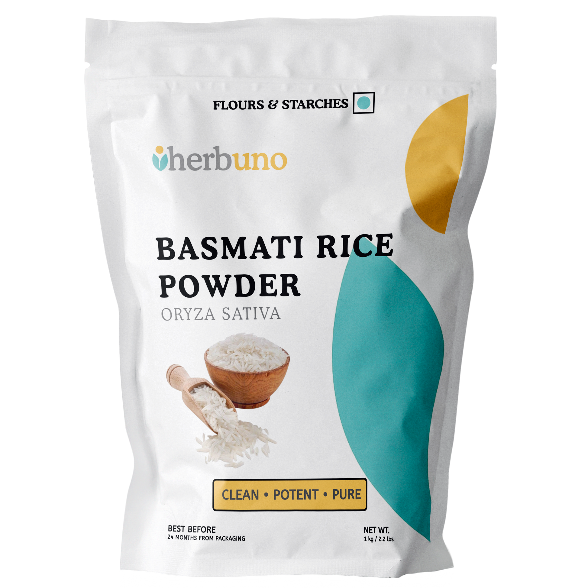 Organic Basmati Rice (Oryza sativa) Powder - Herbuno.Com
