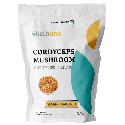 Dried Cordyceps Mushroom - Cordyceps militaris - Herbuno