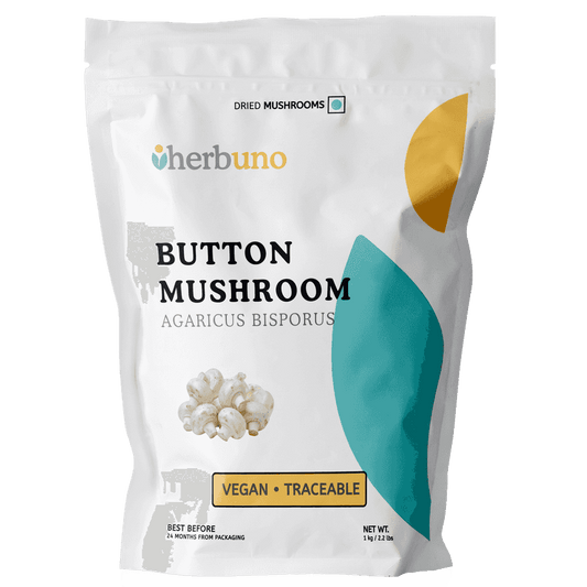 Dehydrated Button Mushrooms - Versatile Cooking Essential - Herbuno
