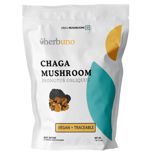 Dehydrated Chaga Mushroom - Antioxidant Superfood - Herbuno