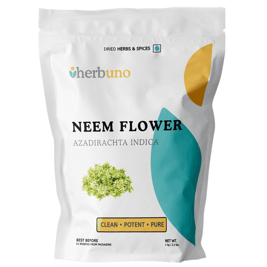 Dehydrated Neem Flower - Health Benefits in Tea - Herbuno