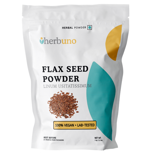 Organic Flax Seed (Linum usitatissimum) Powder - Herbuno.Com