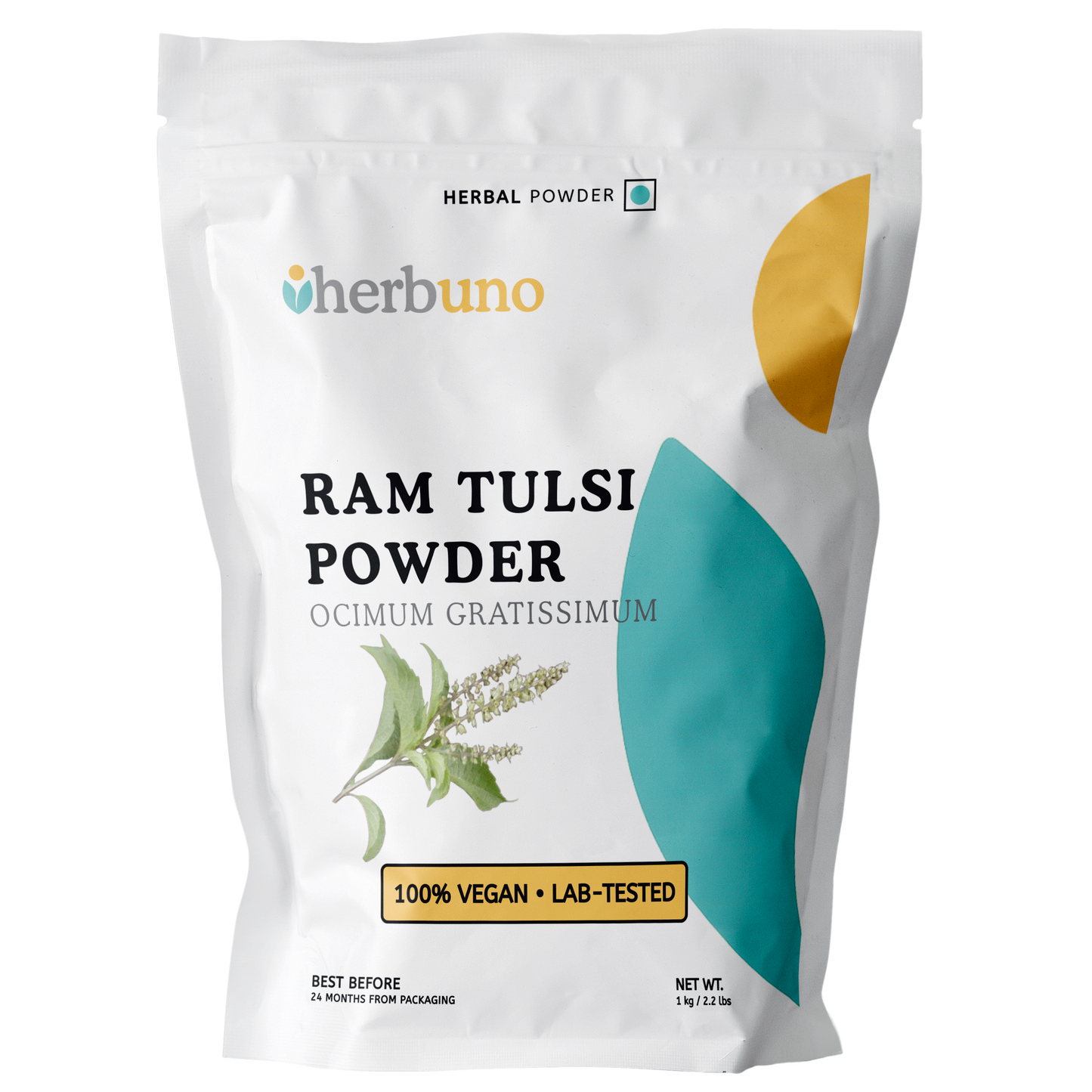 Organic Ram Tulsi / Shrubby Basil (Ocimum gratissimum) Leaf Powder - Herbuno.Com