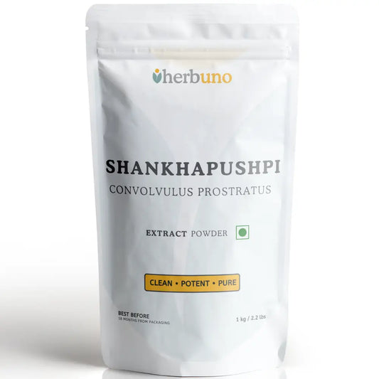 Shankhapushpi Extract Powder - Caffeine-Free Supplement - Herbuno