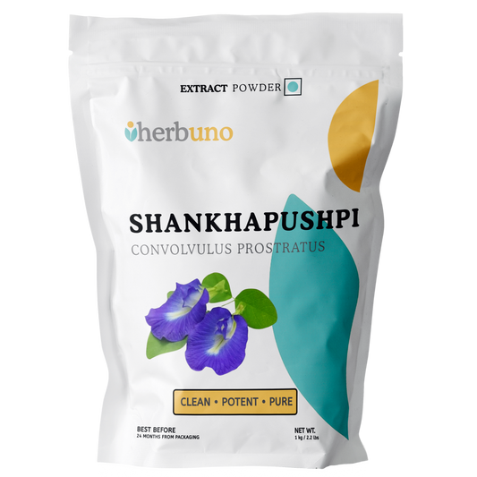 Shankhapushpi Extract Powder - Caffeine-Free Supplement - Herbuno
