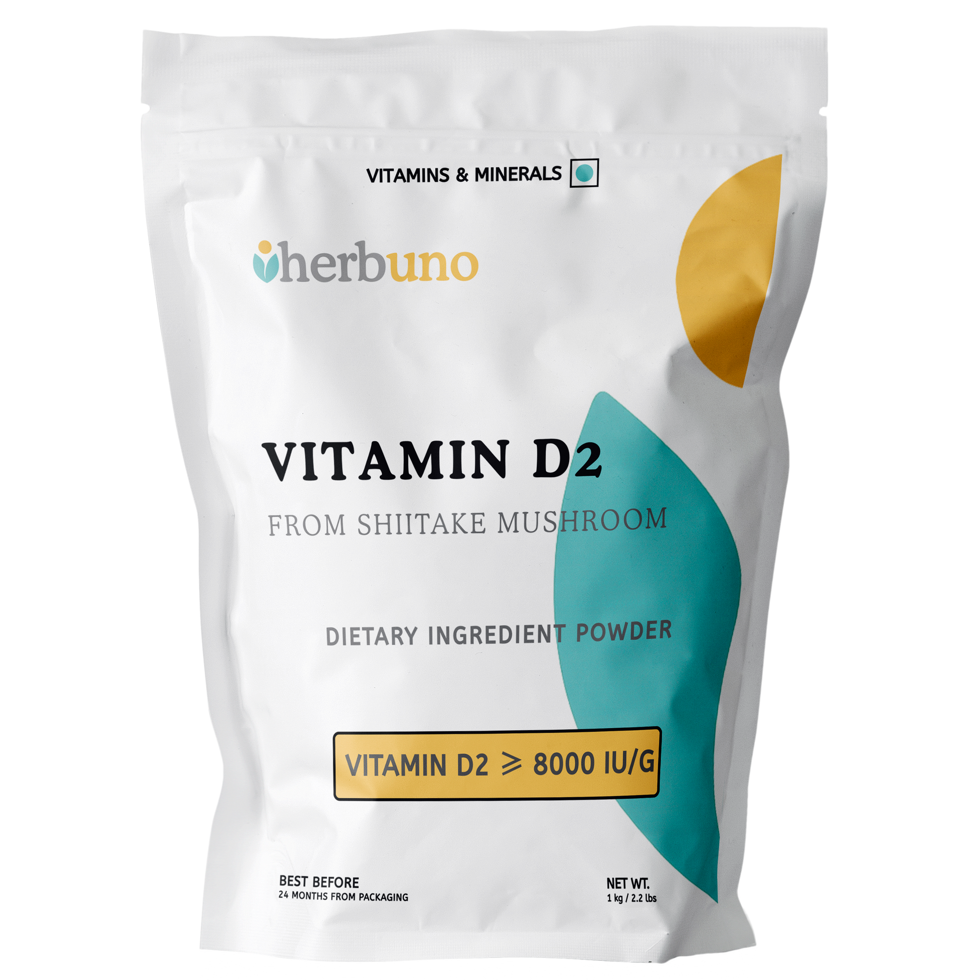 Vitamin D2 (>8000 IU/g) — from Shiitake - Herbuno